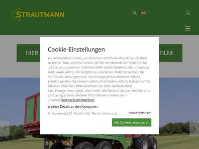 Website von B. Strautmann & Söhne GmbH u. Co. KG