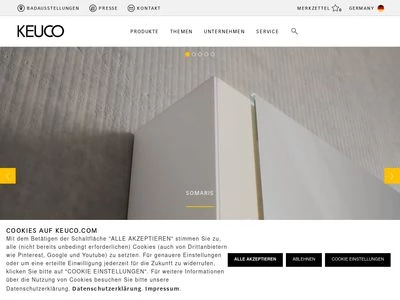 Website von KEUCO GmbH & Co. KG