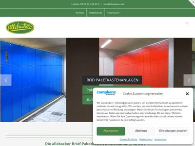 Website von allebacker Schulte GmbH