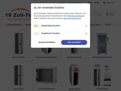 Website von 19 Zoll-Tec GmbH