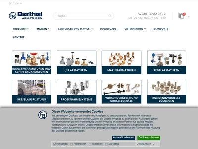 Website von Fritz Barthel Armaturen GmbH & Co. KG
