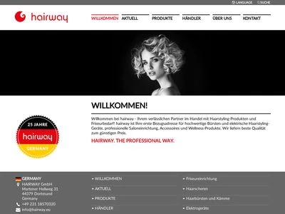 Website von Hairway GmbH