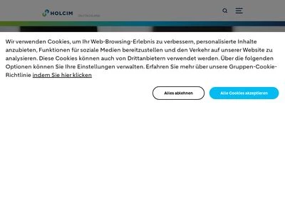 Website von Holcim (Deutschland) GmbH
