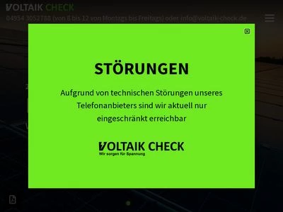 Website von Voltaik Check Gbr