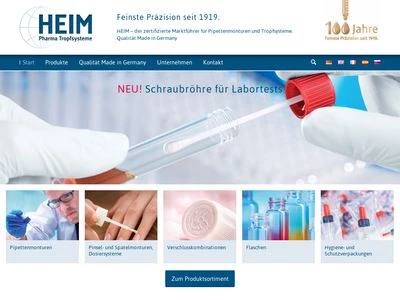 Website von Heim Pharma Tropfsysteme GmbH