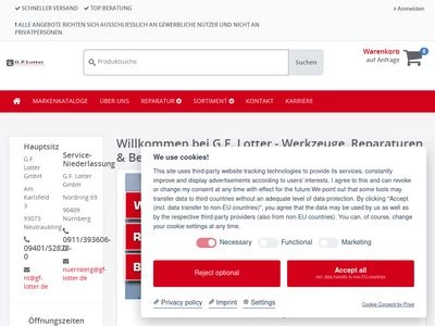 Website von G.F. Lotter GmbH