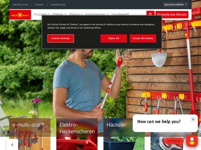Website von Stanley Black & Decker Outdoor GmbH - WOLF-Garten