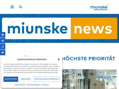 Website von miunske GmbH