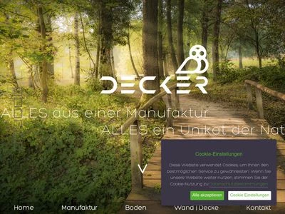 Website von Holzwerk A. Decker GmbH&Co.KG