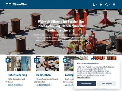 Website von SpanSet GmbH & Co. KG