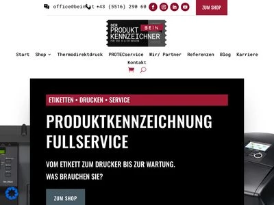 Website von Bein Helmut GmbH