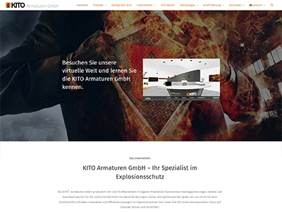 Website von KITO Armaturen GmbH