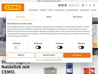 Website von CEMO GmbH
