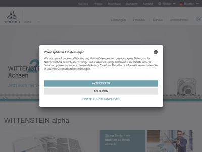 Website von WITTENSTEIN alpha GmbH
