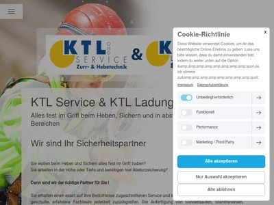 Website von KTL Ladungssicherung OHG