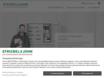 Website von ABB STRIEBEL & JOHN GmbH