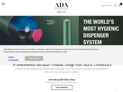 Website von ADA Cosmetics International GmbH