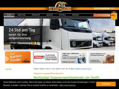 Website von TS-Verpackung-Handels GmbH