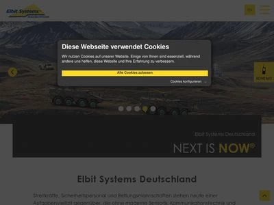 Website von Elbit Systems Deutschland GmbH & Co. KG