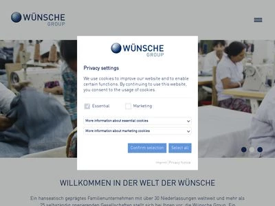 Website von Wünsche Services GmbH