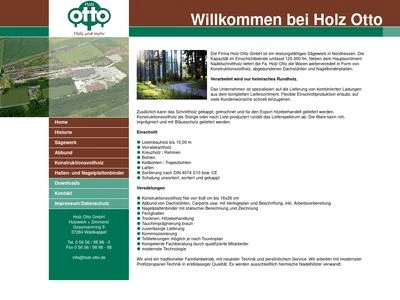 Website von Holz Otto GmbH
