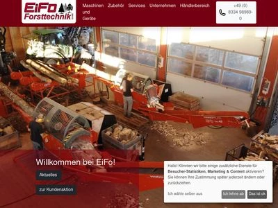Website von EiFo Forsttechnik GmbH