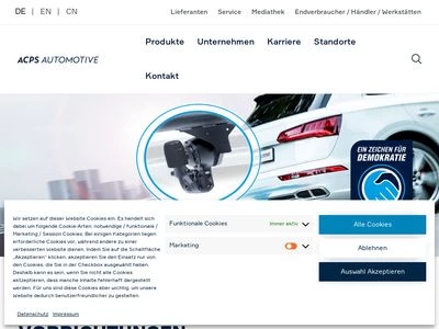 Website von ACPS Automotive GmbH