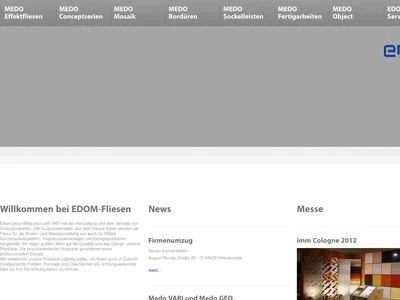 Website von EDOM GmbH