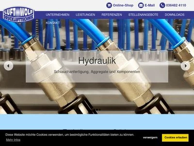 Website von WOLF Drucklufttechnik GmbH