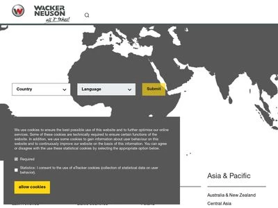 Website von Wacker-Werke GmbH & Co. KG
