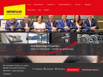 Website von Ammon Beschläge-Handels GmbH