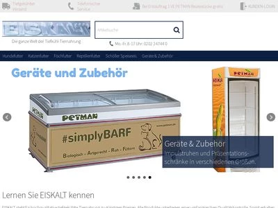 Website von Hundt Tiefkühlprodukte und Dienstleistungen GmbH & CO. KG