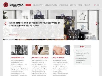 Website von Dragimex Handels-AG
