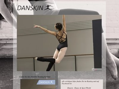 Website von Danskin - Dancin' Ballett und Mode Vertriebs GmbH