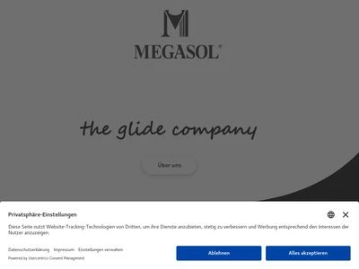 Website von Megasol Cosmetic GmbH