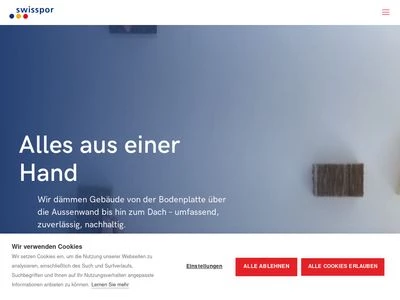 Website von swisspor Deutschland GmbH