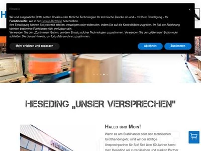 Website von Aug. Heseding GmbH