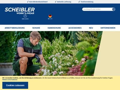 Website von Scheibler Importgesellschaft mbH