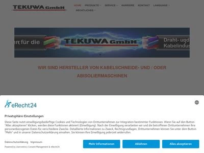 Website von Tekuwa GmbH