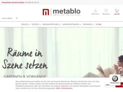 Website von Metablo Metallwarenfabrik GmbH