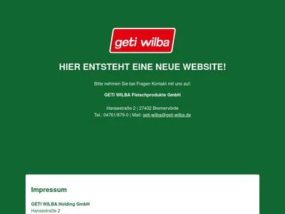 Website von GETI WILBA GmbH & Co. KG