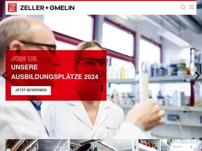 Website von Zeller+Gmelin GmbH & Co. KG
