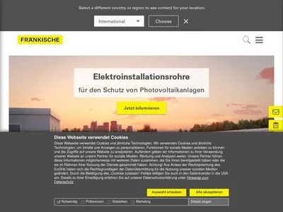 Website von FRÄNKISCHE Rohrwerke Gebr. Kirchner GmbH & Co. KG