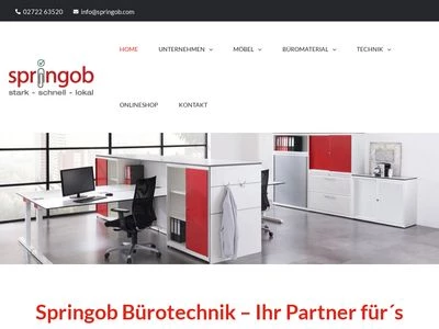 Website von Springob GmbH Bürotechnik
