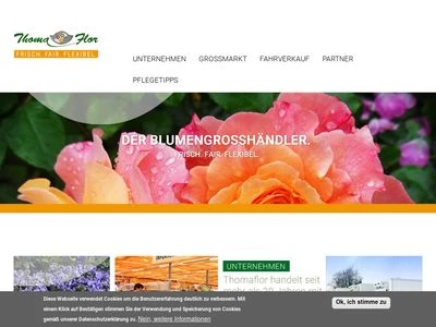 Website von Thomaflor GmbH