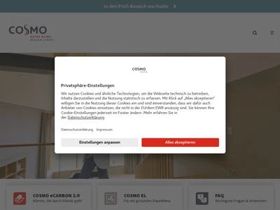 Website von COSMO GmbH