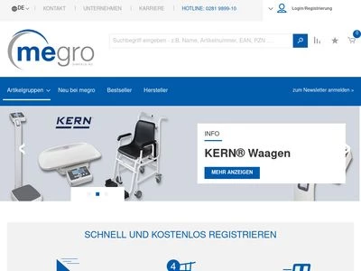 Website von megro GmbH & Co. KG