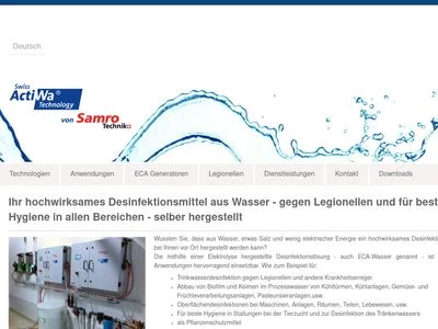 Website von Samro Technik AG