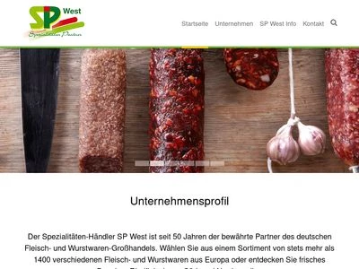 Website von SP Spezialitäten-Partner West GmbH & Co. KG