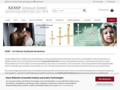 Website von Kesef Schmuck GmbH